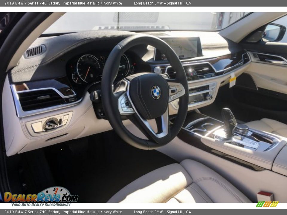 2019 BMW 7 Series 740i Sedan Imperial Blue Metallic / Ivory White Photo #4