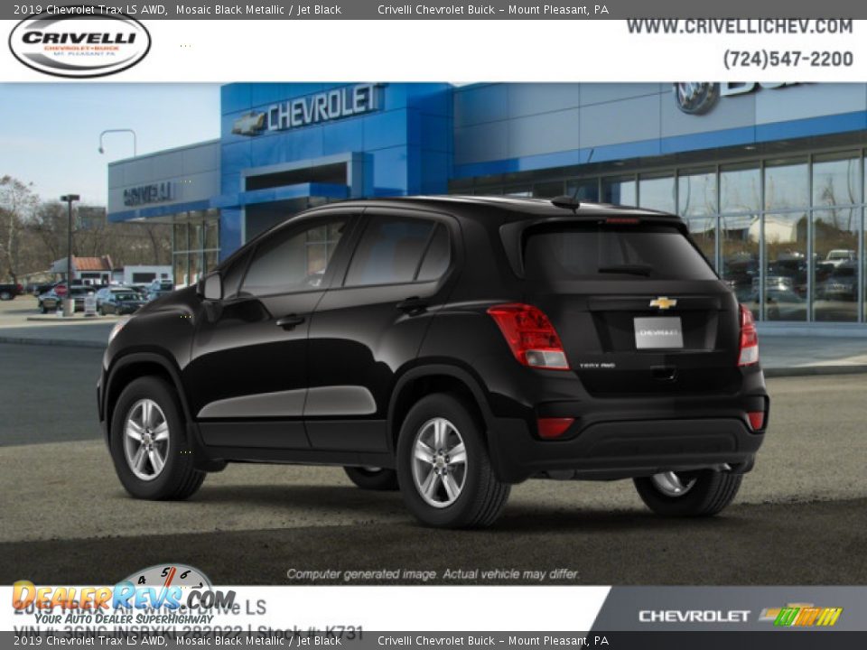 2019 Chevrolet Trax LS AWD Mosaic Black Metallic / Jet Black Photo #3