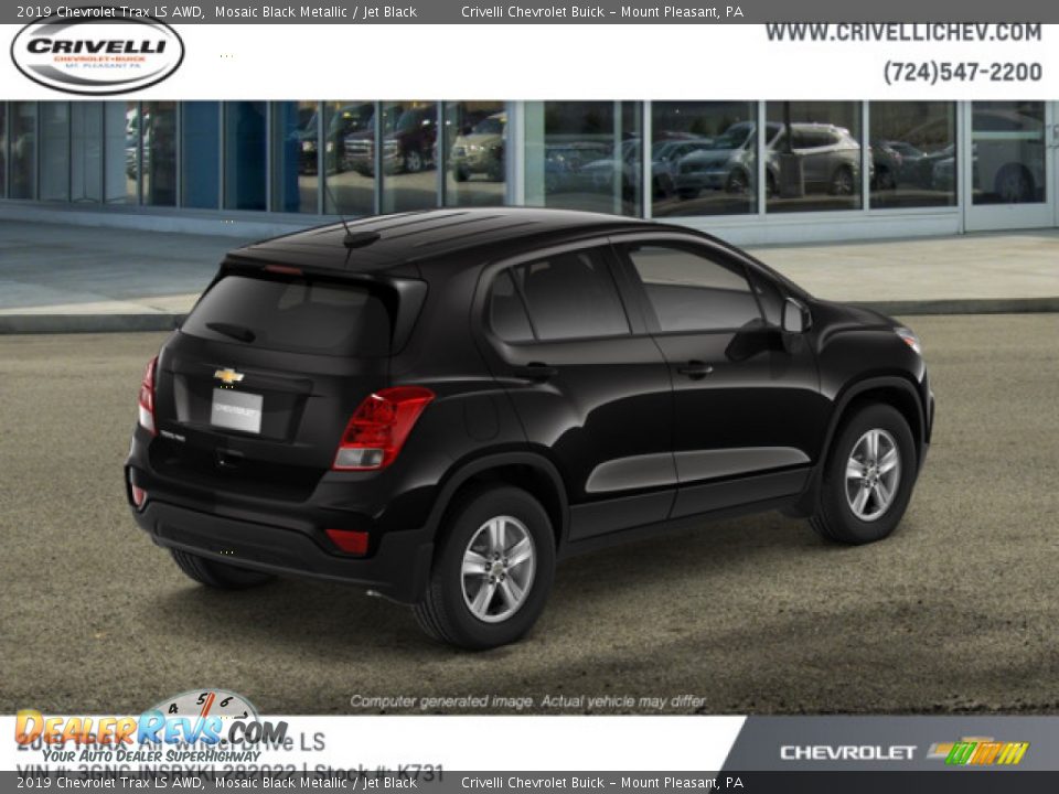 2019 Chevrolet Trax LS AWD Mosaic Black Metallic / Jet Black Photo #4