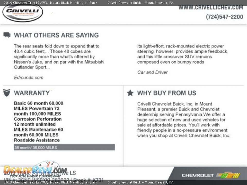 2019 Chevrolet Trax LS AWD Mosaic Black Metallic / Jet Black Photo #8