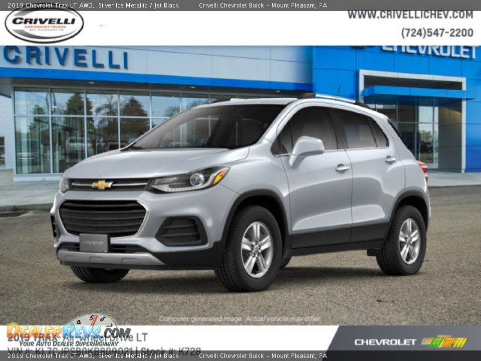 2019 Chevrolet Trax LT AWD Silver Ice Metallic / Jet Black Photo #1