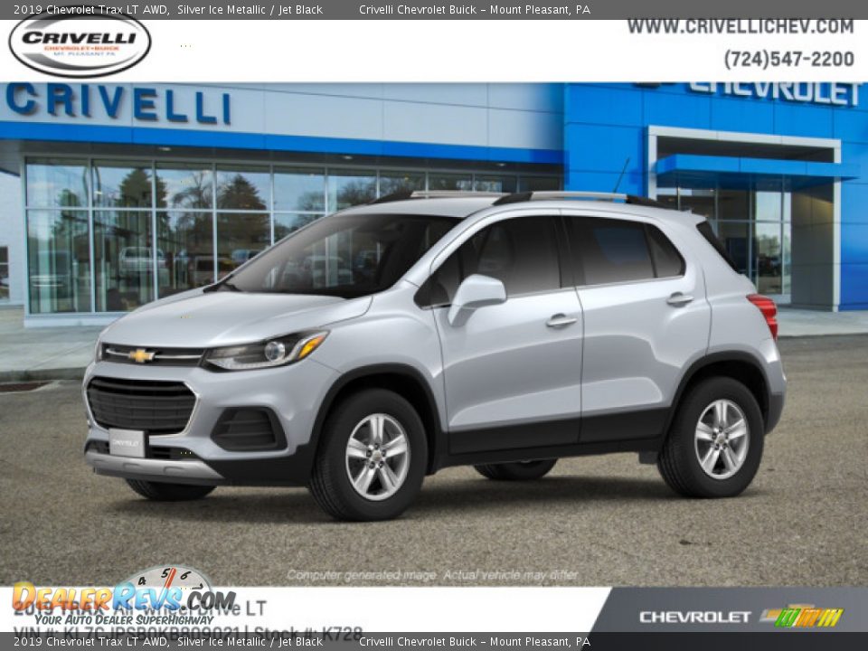2019 Chevrolet Trax LT AWD Silver Ice Metallic / Jet Black Photo #2