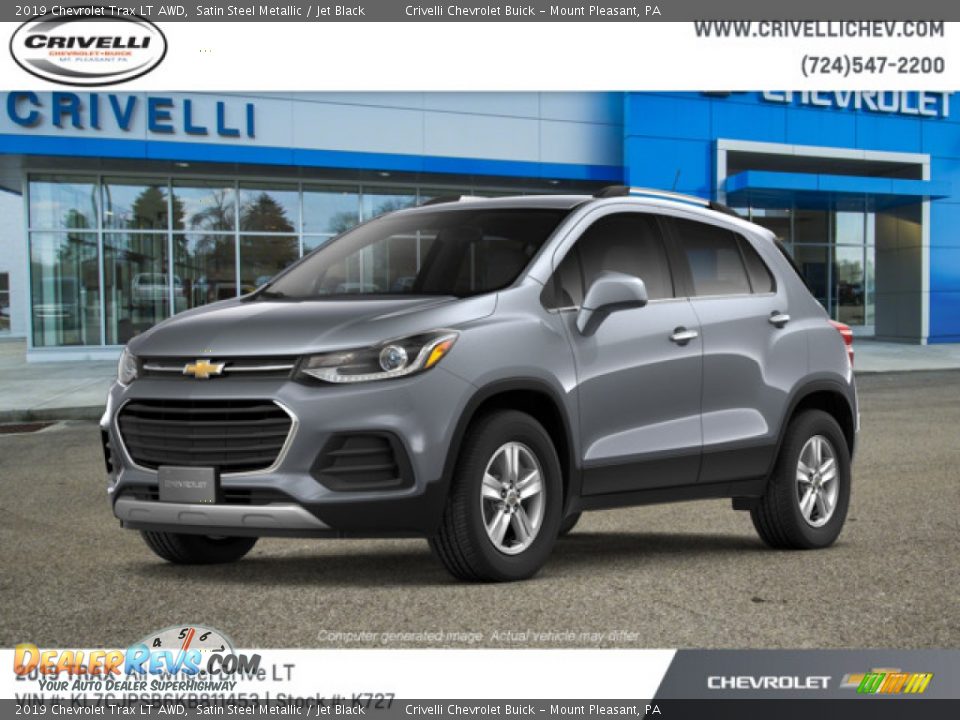 2019 Chevrolet Trax LT AWD Satin Steel Metallic / Jet Black Photo #1