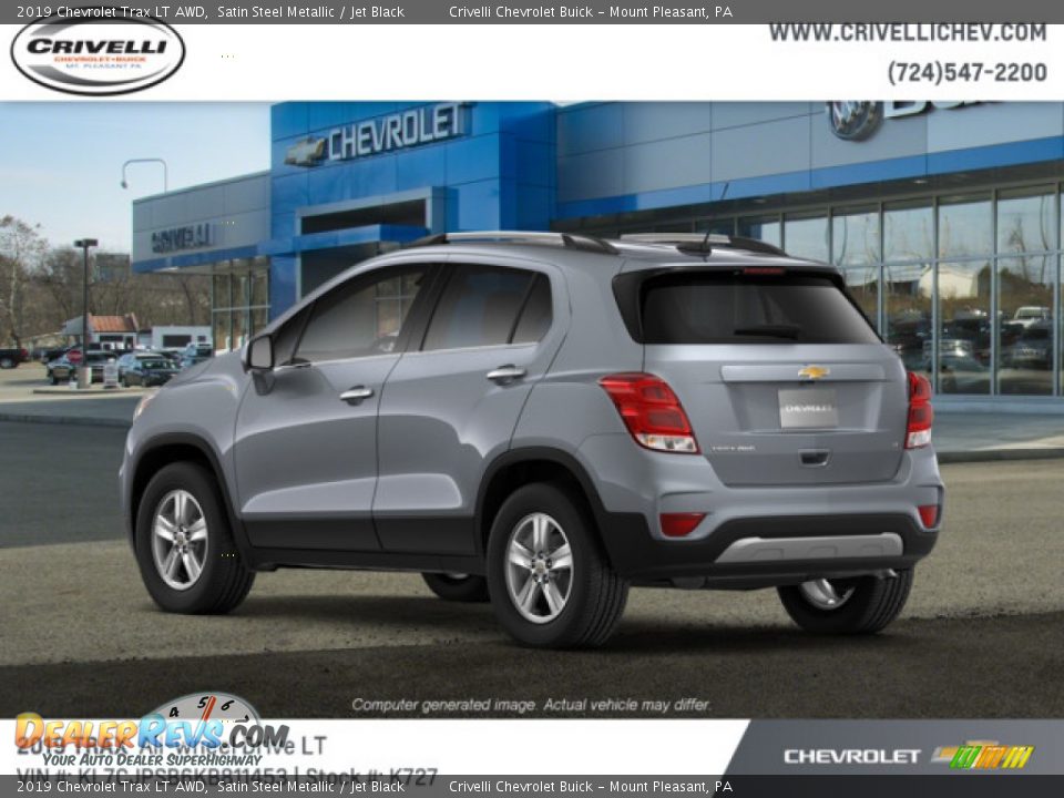 2019 Chevrolet Trax LT AWD Satin Steel Metallic / Jet Black Photo #3