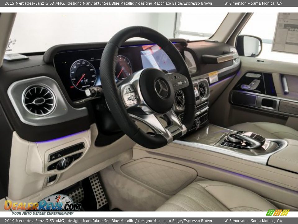 2019 Mercedes-Benz G 63 AMG designo Manufaktur Sea Blue Metallic / designo Macchiato Beige/Espresso Brown Photo #4