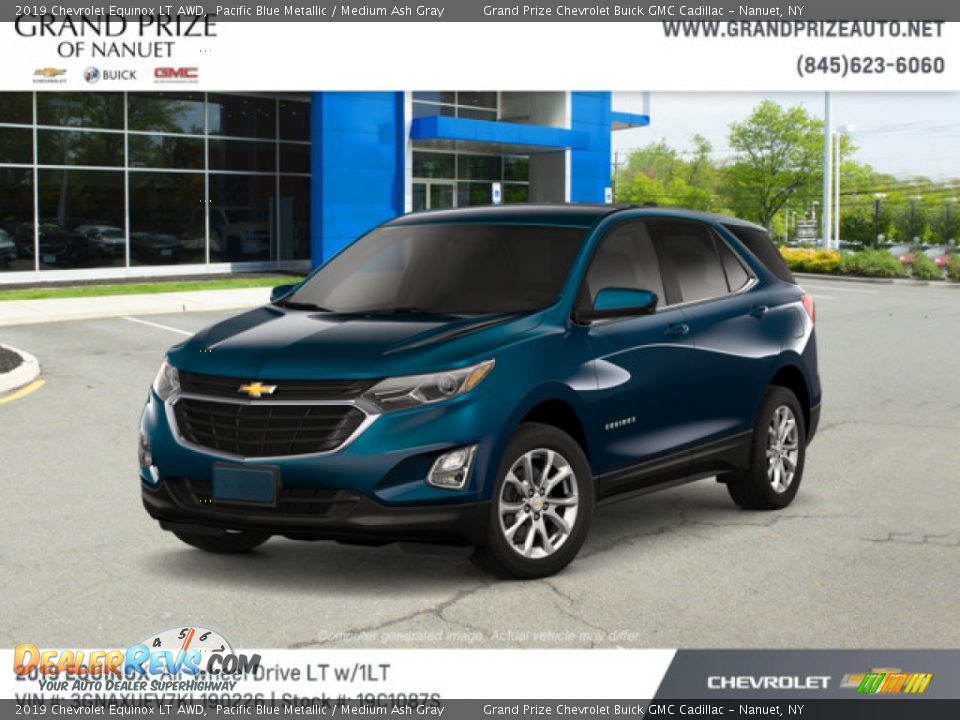 2019 Chevrolet Equinox LT AWD Pacific Blue Metallic / Medium Ash Gray Photo #1