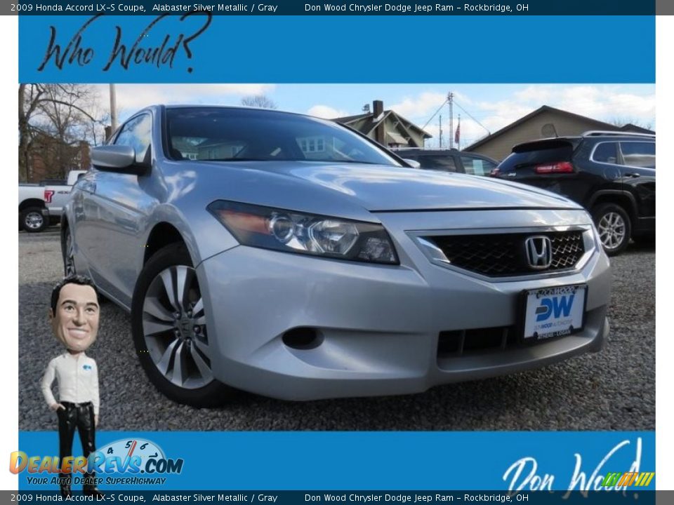 2009 Honda Accord LX-S Coupe Alabaster Silver Metallic / Gray Photo #1