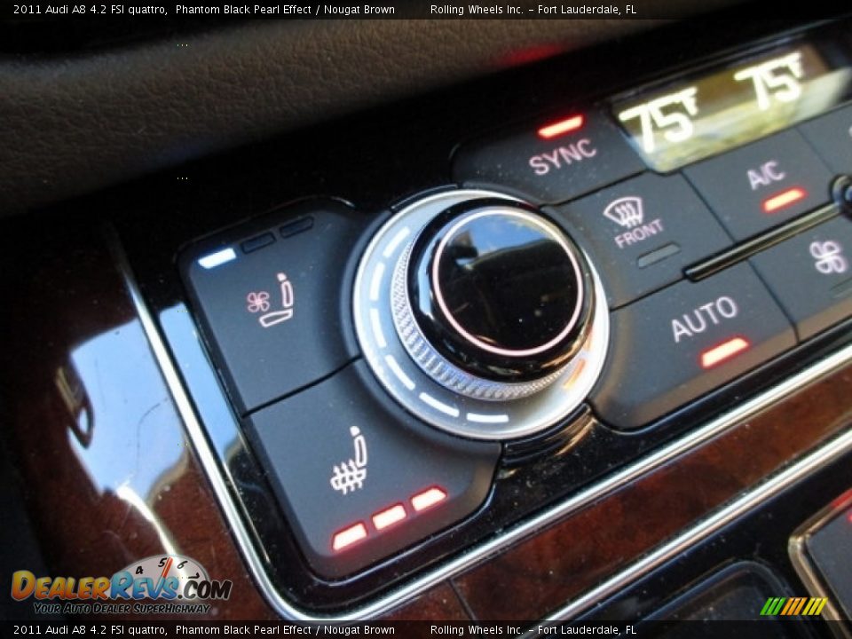 2011 Audi A8 4.2 FSI quattro Phantom Black Pearl Effect / Nougat Brown Photo #6