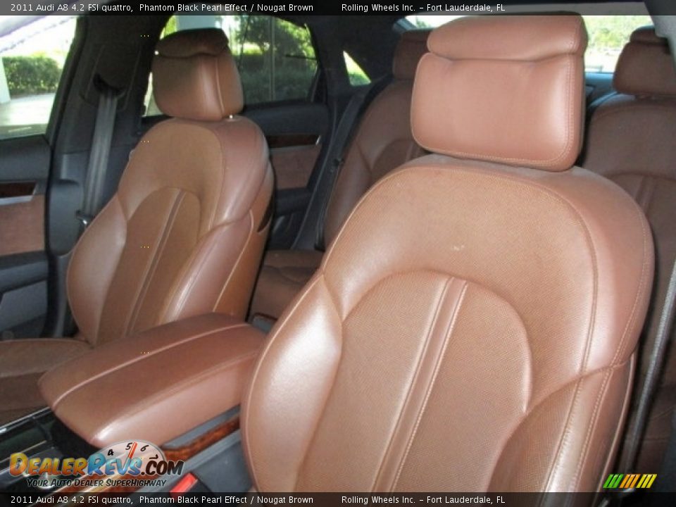 2011 Audi A8 4.2 FSI quattro Phantom Black Pearl Effect / Nougat Brown Photo #9
