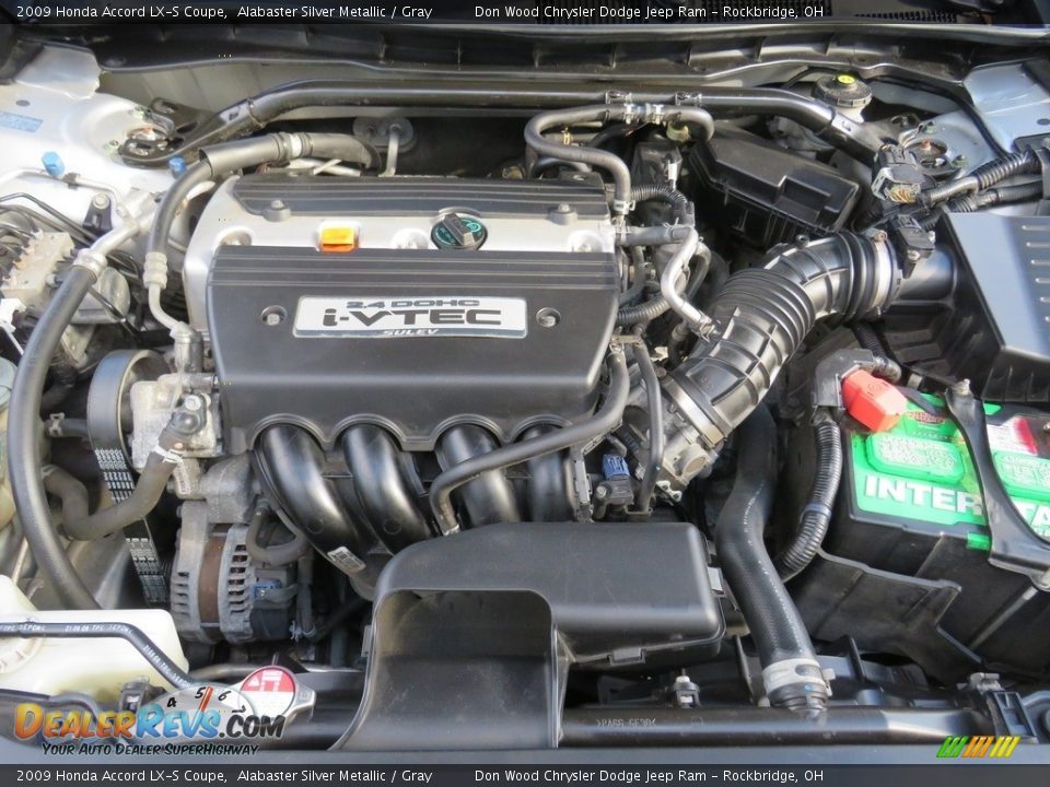 2009 Honda Accord LX-S Coupe Alabaster Silver Metallic / Gray Photo #6