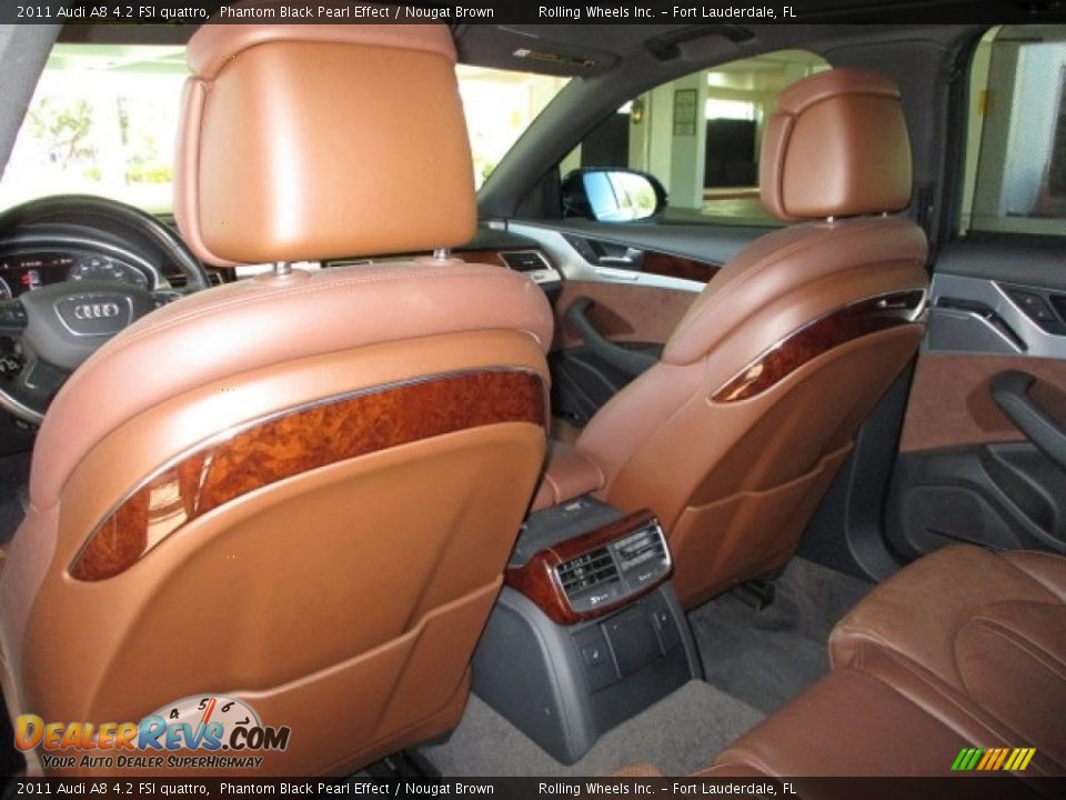 2011 Audi A8 4.2 FSI quattro Phantom Black Pearl Effect / Nougat Brown Photo #15