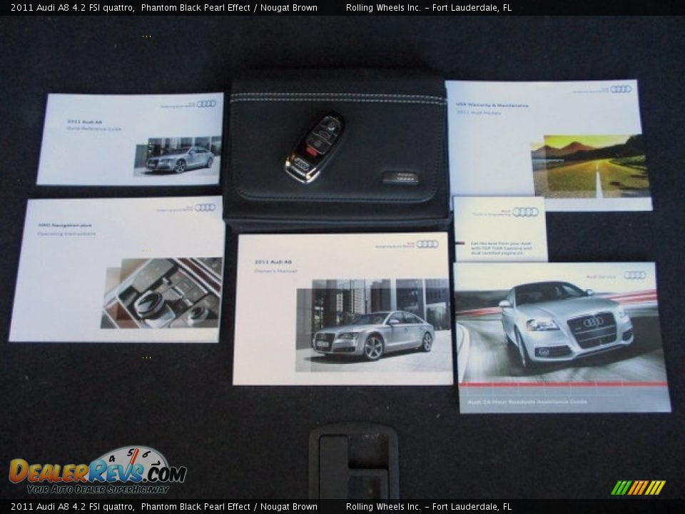2011 Audi A8 4.2 FSI quattro Phantom Black Pearl Effect / Nougat Brown Photo #22