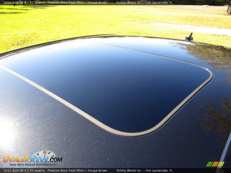 2011 Audi A8 4.2 FSI quattro Phantom Black Pearl Effect / Nougat Brown Photo #30