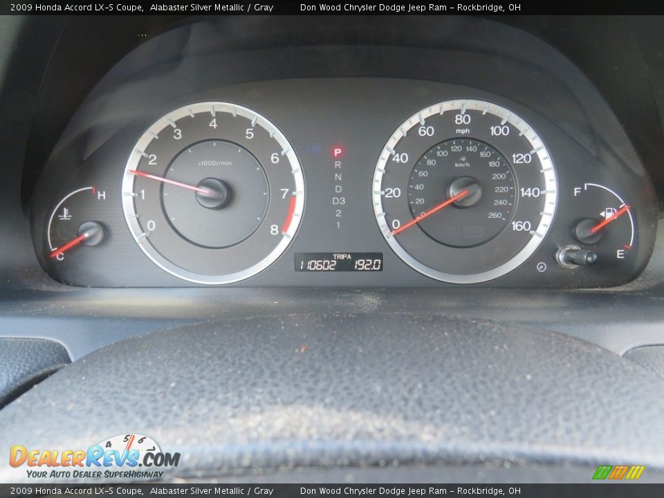 2009 Honda Accord LX-S Coupe Alabaster Silver Metallic / Gray Photo #18