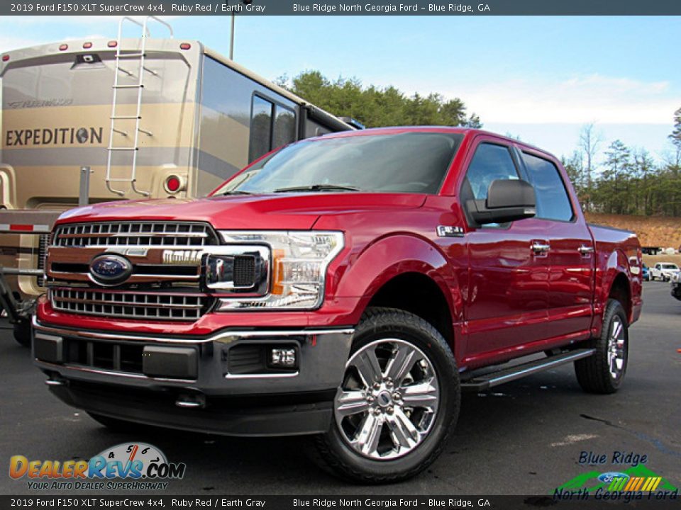 2019 Ford F150 XLT SuperCrew 4x4 Ruby Red / Earth Gray Photo #1