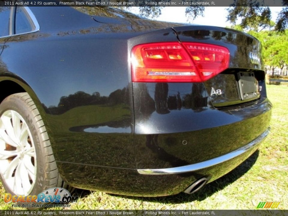 2011 Audi A8 4.2 FSI quattro Phantom Black Pearl Effect / Nougat Brown Photo #35