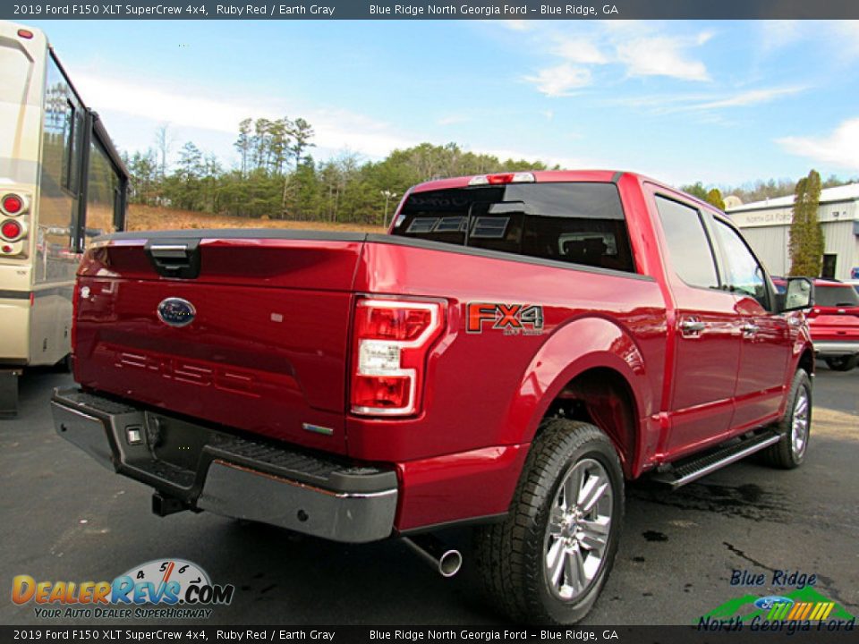 2019 Ford F150 XLT SuperCrew 4x4 Ruby Red / Earth Gray Photo #5