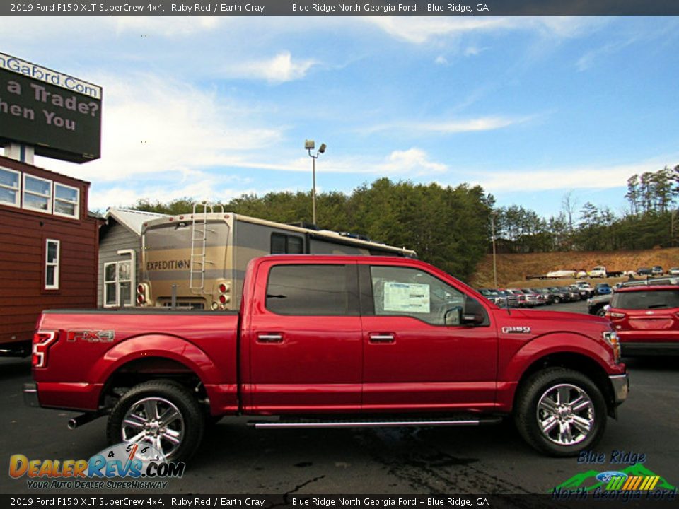 2019 Ford F150 XLT SuperCrew 4x4 Ruby Red / Earth Gray Photo #6