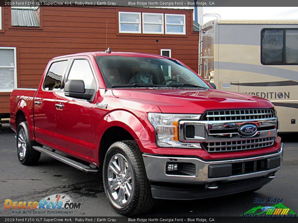 2019 Ford F150 XLT SuperCrew 4x4 Ruby Red / Earth Gray Photo #7