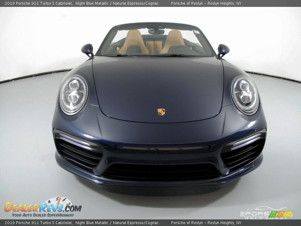 2019 Porsche 911 Turbo S Cabriolet Night Blue Metallic / Natural Espresso/Cognac Photo #2