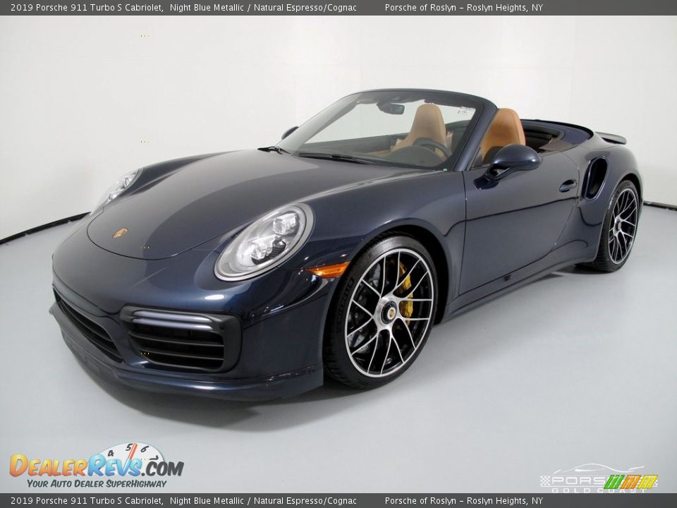 Night Blue Metallic 2019 Porsche 911 Turbo S Cabriolet Photo #3