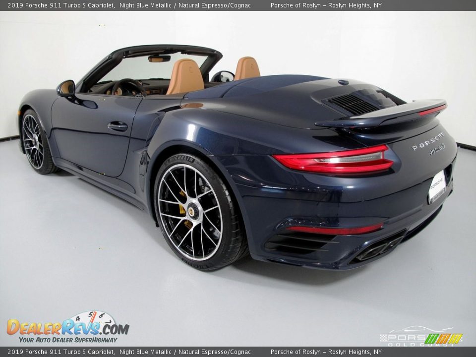 2019 Porsche 911 Turbo S Cabriolet Night Blue Metallic / Natural Espresso/Cognac Photo #5