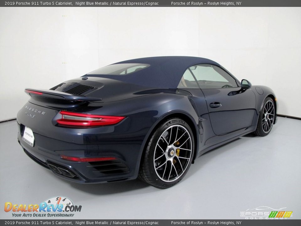 2019 Porsche 911 Turbo S Cabriolet Night Blue Metallic / Natural Espresso/Cognac Photo #11