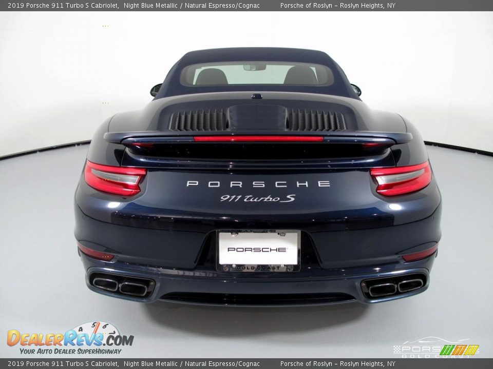 2019 Porsche 911 Turbo S Cabriolet Night Blue Metallic / Natural Espresso/Cognac Photo #12