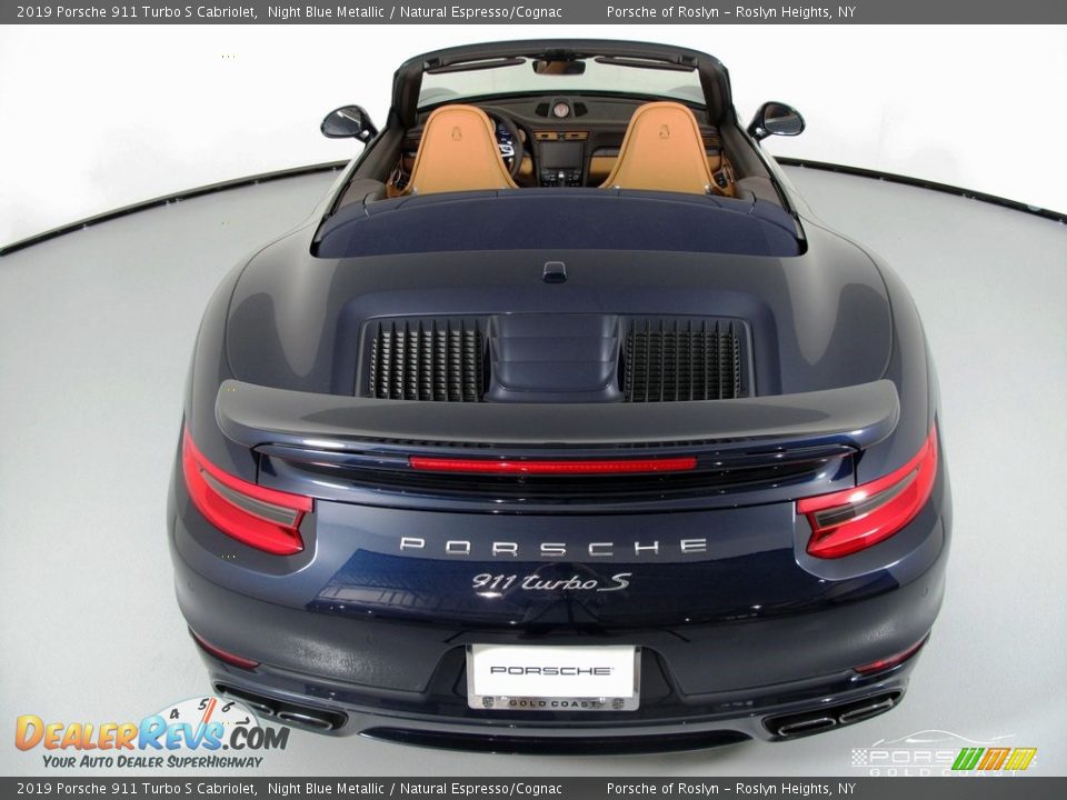 2019 Porsche 911 Turbo S Cabriolet Night Blue Metallic / Natural Espresso/Cognac Photo #21