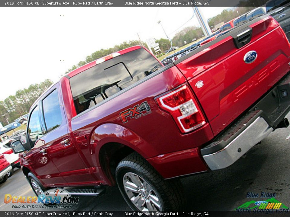 2019 Ford F150 XLT SuperCrew 4x4 Ruby Red / Earth Gray Photo #34