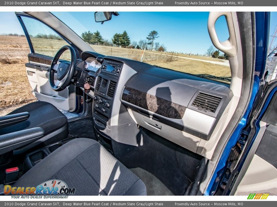 2010 Dodge Grand Caravan SXT Deep Water Blue Pearl Coat / Medium Slate Gray/Light Shale Photo #13