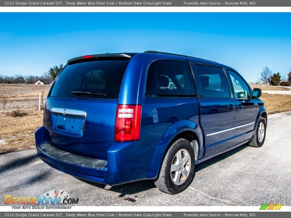 2010 Dodge Grand Caravan SXT Deep Water Blue Pearl Coat / Medium Slate Gray/Light Shale Photo #19