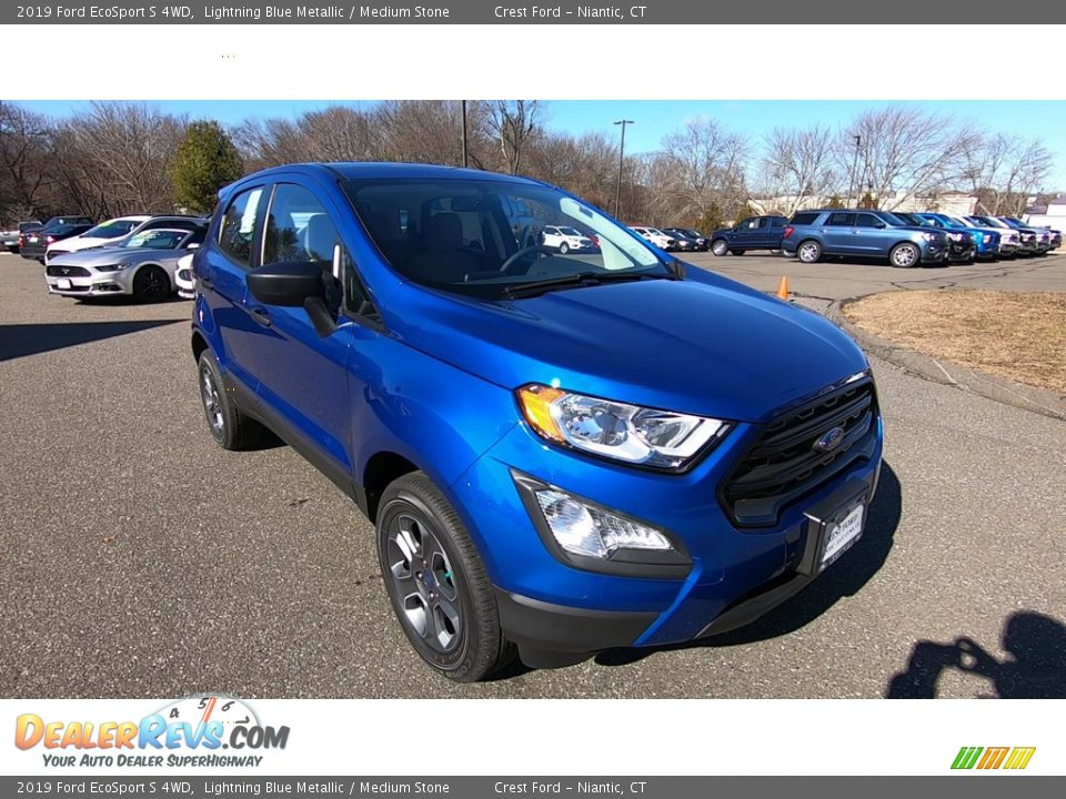 2019 Ford EcoSport S 4WD Lightning Blue Metallic / Medium Stone Photo #1
