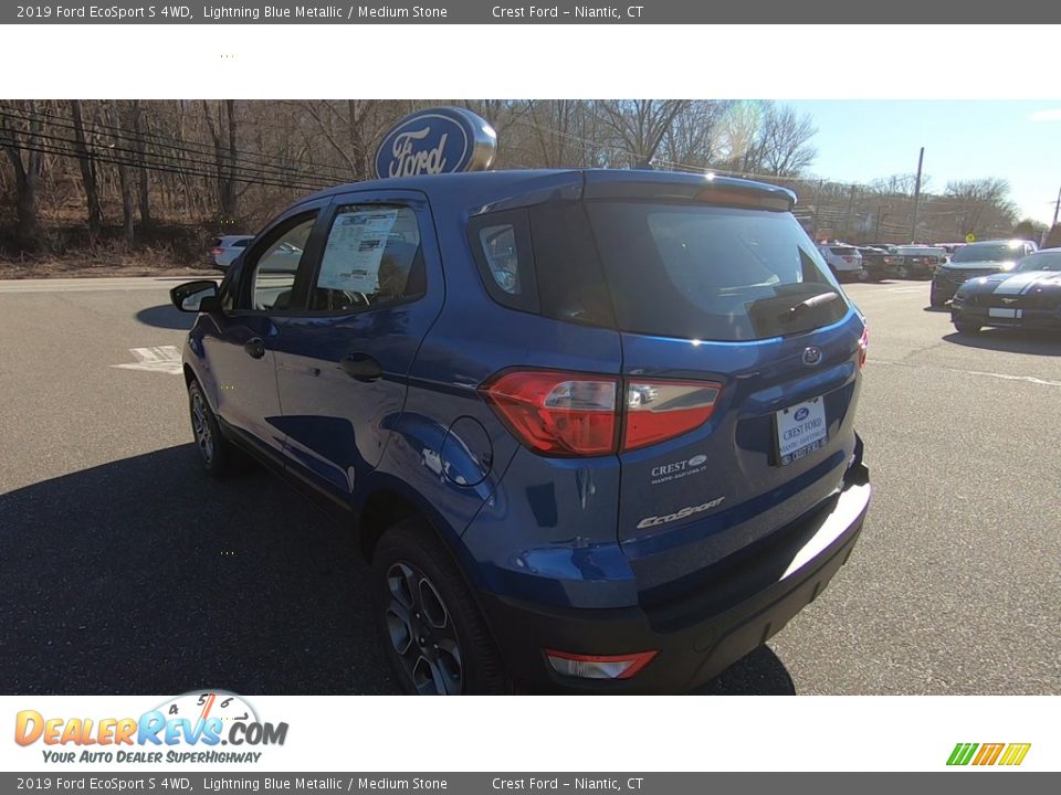 2019 Ford EcoSport S 4WD Lightning Blue Metallic / Medium Stone Photo #5