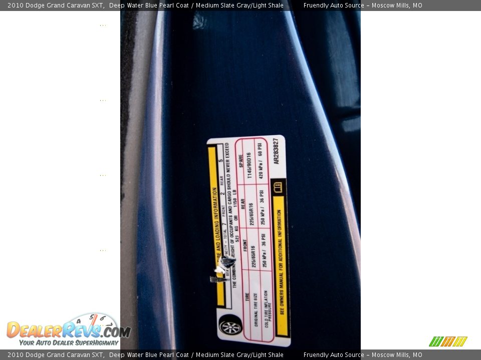 2010 Dodge Grand Caravan SXT Deep Water Blue Pearl Coat / Medium Slate Gray/Light Shale Photo #34