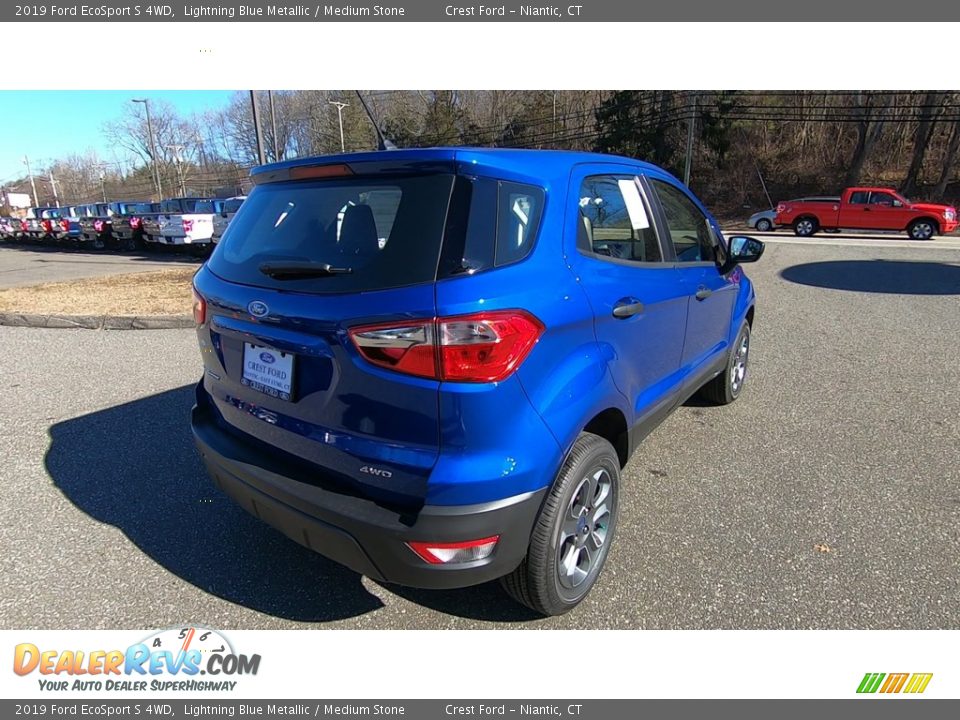 2019 Ford EcoSport S 4WD Lightning Blue Metallic / Medium Stone Photo #7