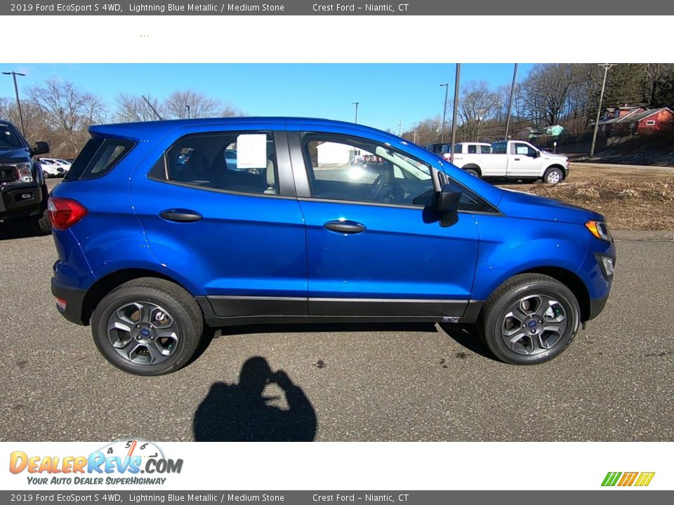 2019 Ford EcoSport S 4WD Lightning Blue Metallic / Medium Stone Photo #8