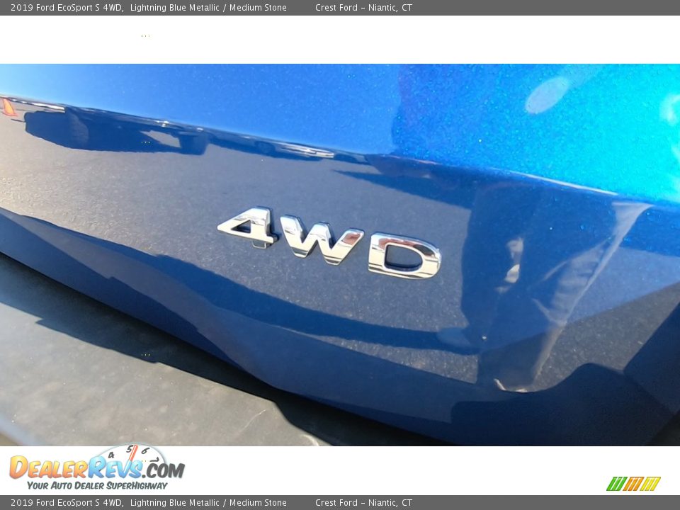 2019 Ford EcoSport S 4WD Lightning Blue Metallic / Medium Stone Photo #9