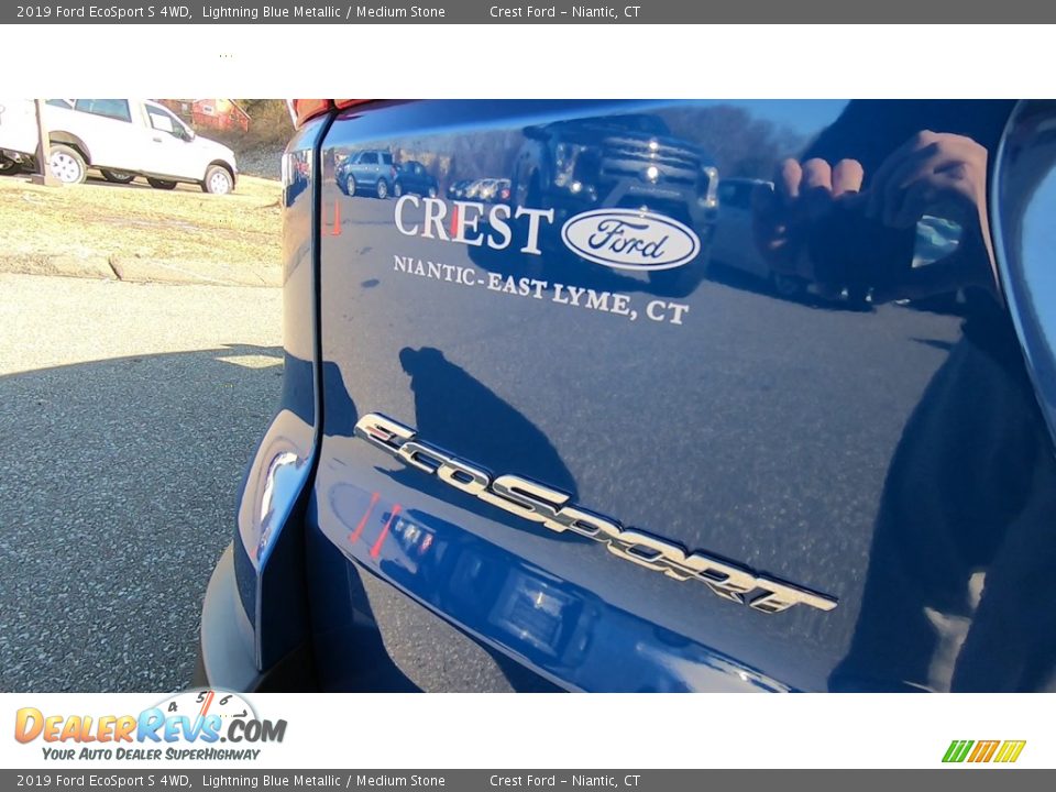 2019 Ford EcoSport S 4WD Lightning Blue Metallic / Medium Stone Photo #10