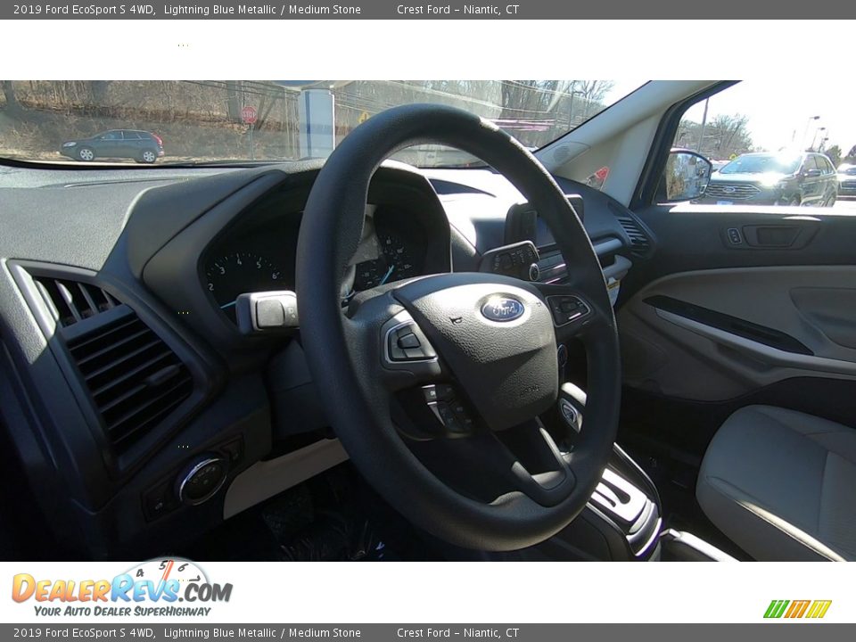 2019 Ford EcoSport S 4WD Lightning Blue Metallic / Medium Stone Photo #11