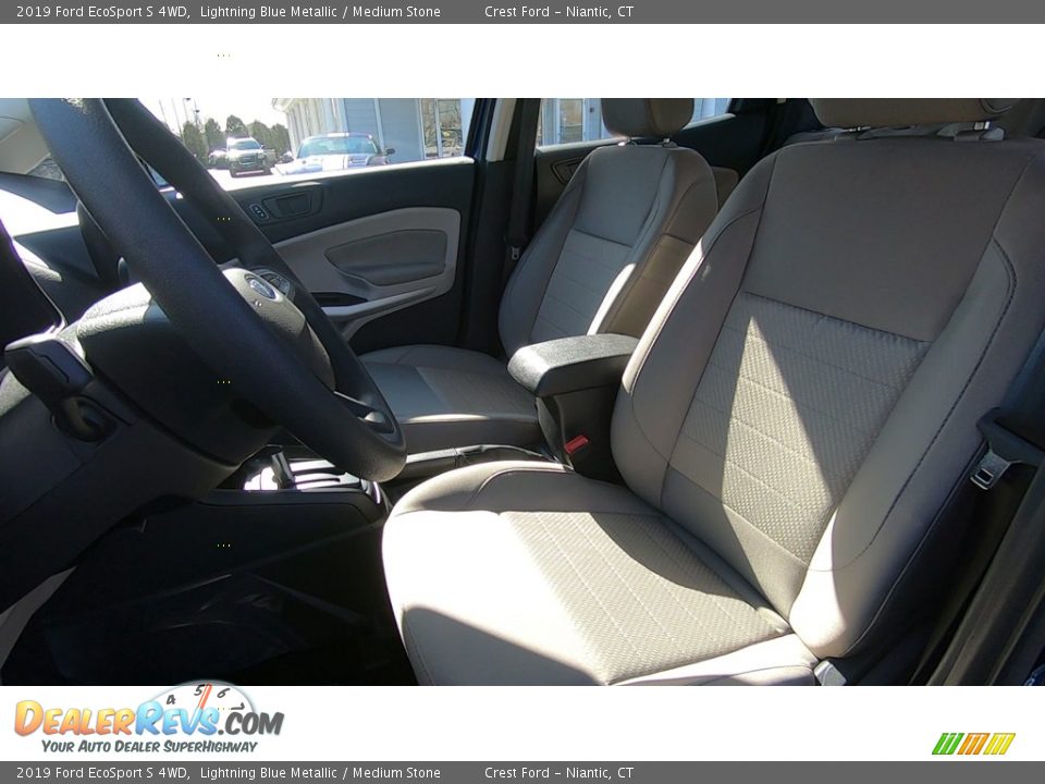 2019 Ford EcoSport S 4WD Lightning Blue Metallic / Medium Stone Photo #12