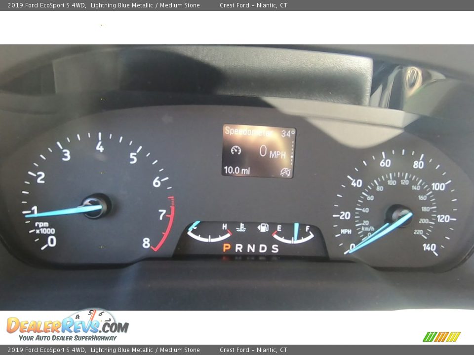 2019 Ford EcoSport S 4WD Lightning Blue Metallic / Medium Stone Photo #14