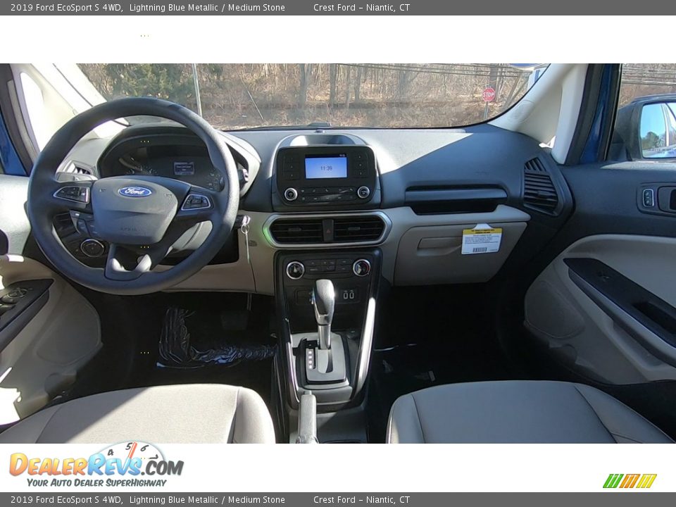 2019 Ford EcoSport S 4WD Lightning Blue Metallic / Medium Stone Photo #19