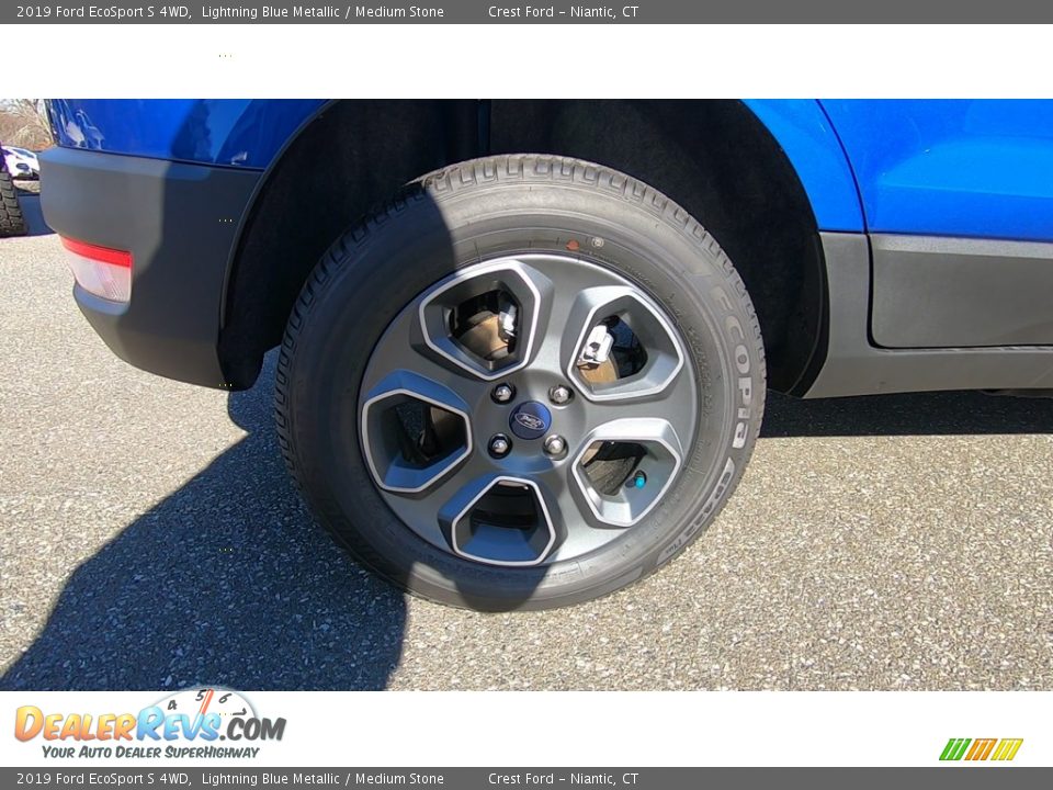 2019 Ford EcoSport S 4WD Lightning Blue Metallic / Medium Stone Photo #22