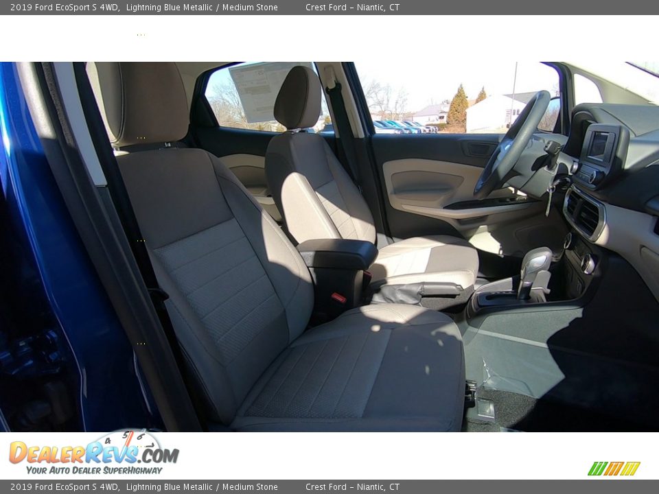2019 Ford EcoSport S 4WD Lightning Blue Metallic / Medium Stone Photo #24