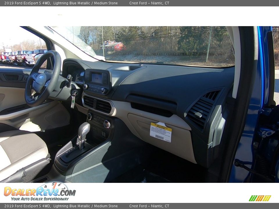 2019 Ford EcoSport S 4WD Lightning Blue Metallic / Medium Stone Photo #25