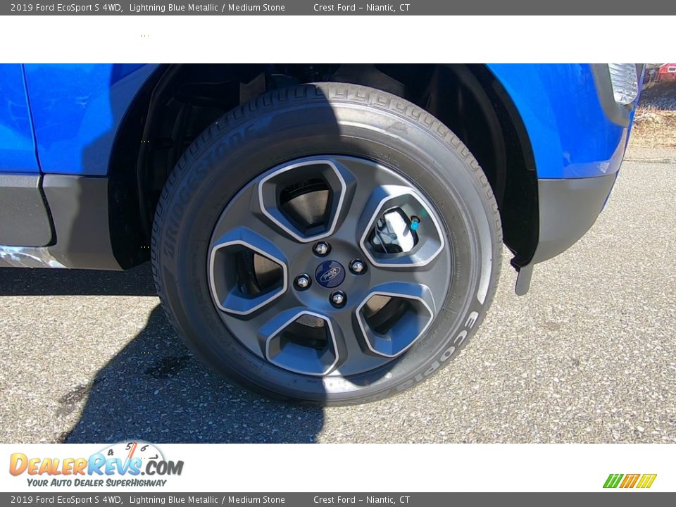 2019 Ford EcoSport S 4WD Lightning Blue Metallic / Medium Stone Photo #26