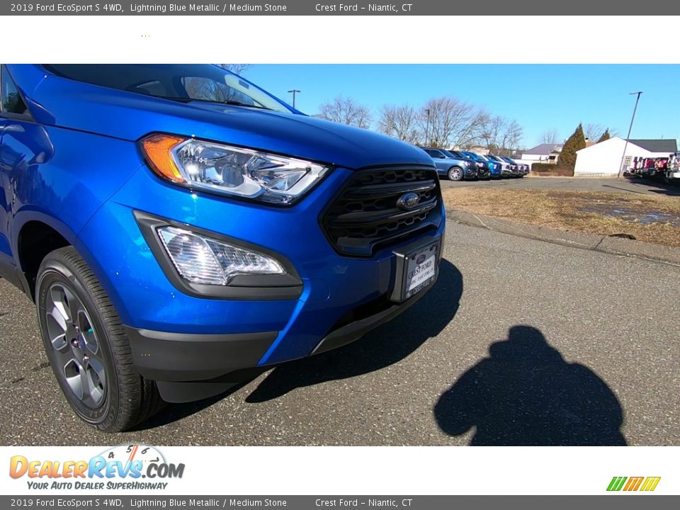 2019 Ford EcoSport S 4WD Lightning Blue Metallic / Medium Stone Photo #27