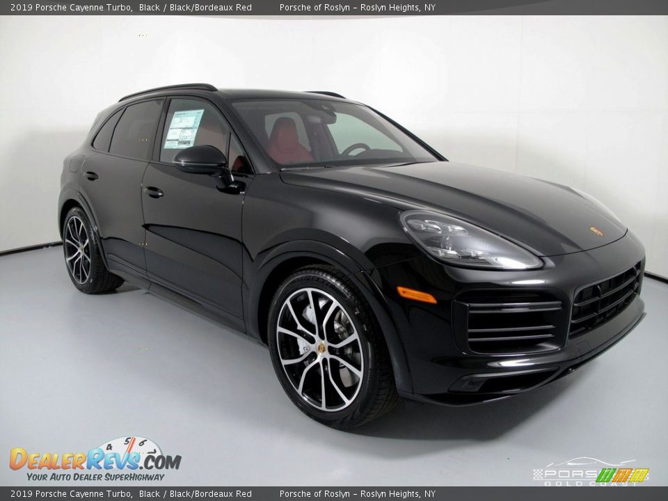 2019 Porsche Cayenne Turbo Black / Black/Bordeaux Red Photo #1