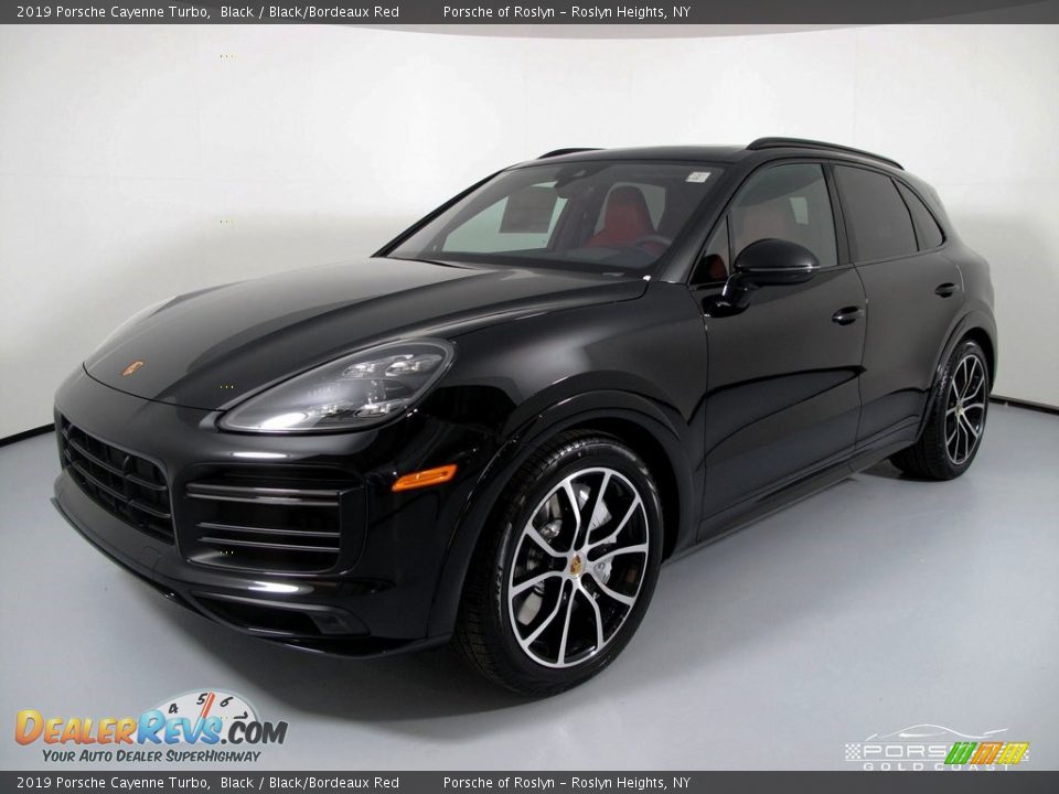 2019 Porsche Cayenne Turbo Black / Black/Bordeaux Red Photo #3